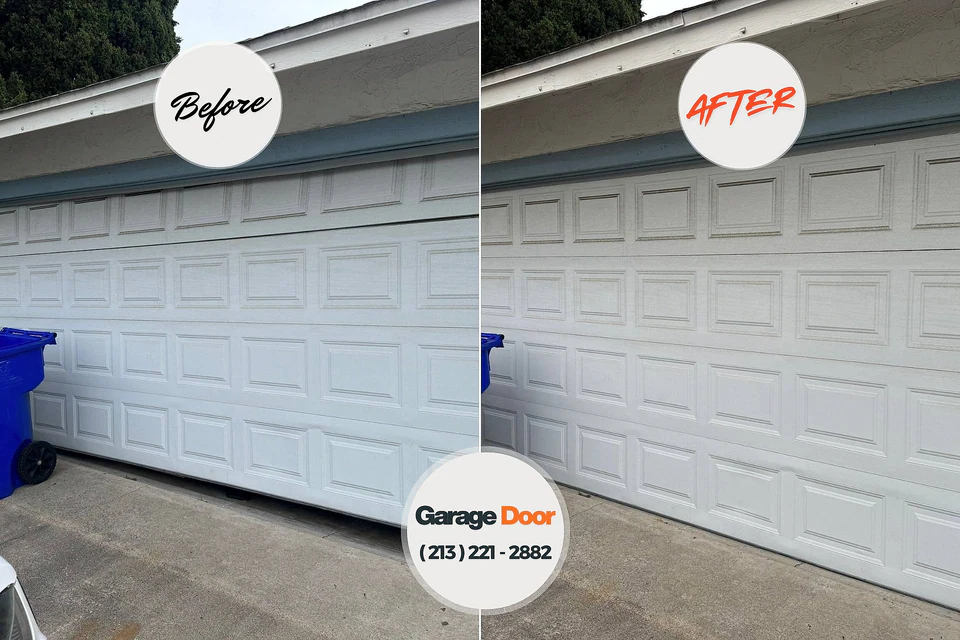 Before and after: garage door repair Mallory, WV